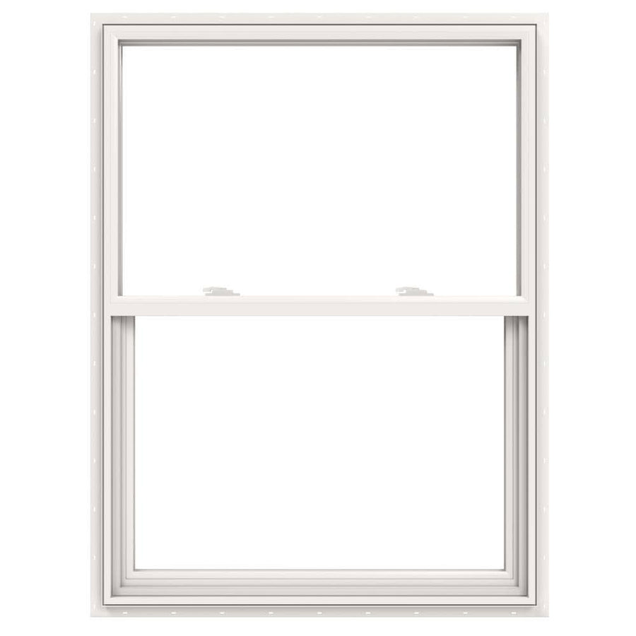 JELD-WEN V-2500 35.5-in x 47.5-in Vinyl New Construction White Single Hung Window | JWVYL SHG 3040